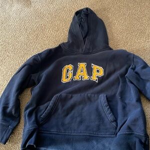 Boys Kids Gap Size Medium (8) Blue Logo Hoodie Sweatshirt
